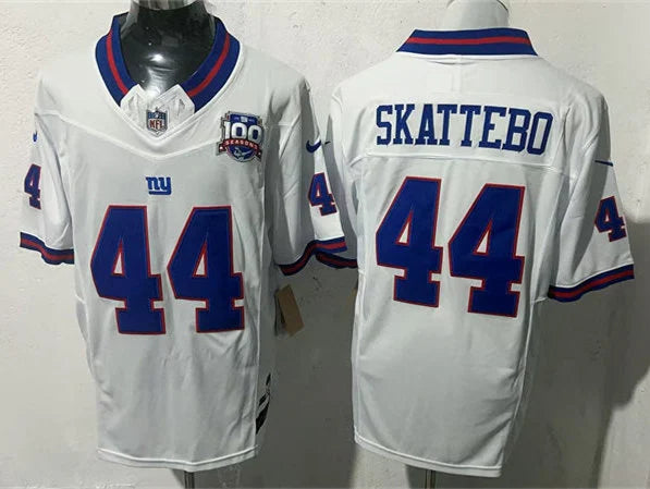 Men’s New York Giants #44 Cam Skattebo White Color Rush Limited Jersey