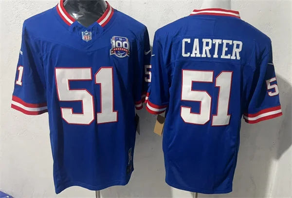 Men’s New York Giants #51 Abdul Carter Nike Royal Classic Limited Jersey