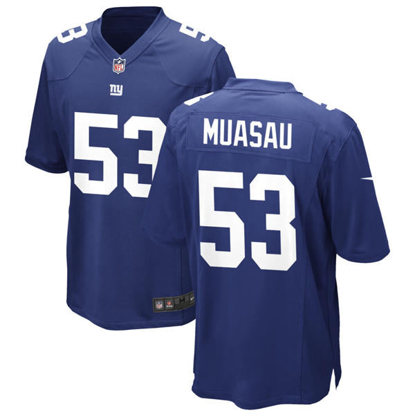 Men’s New York Giants #53 Darius Muasau Nike Royal Team Color Vapor Untouchable Limited Jersey