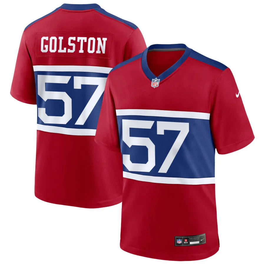 Men’s New York Giants #57 Chauncey Golston Nike Century Red Alternate Vapor F.U.S.E. Limited Jersey