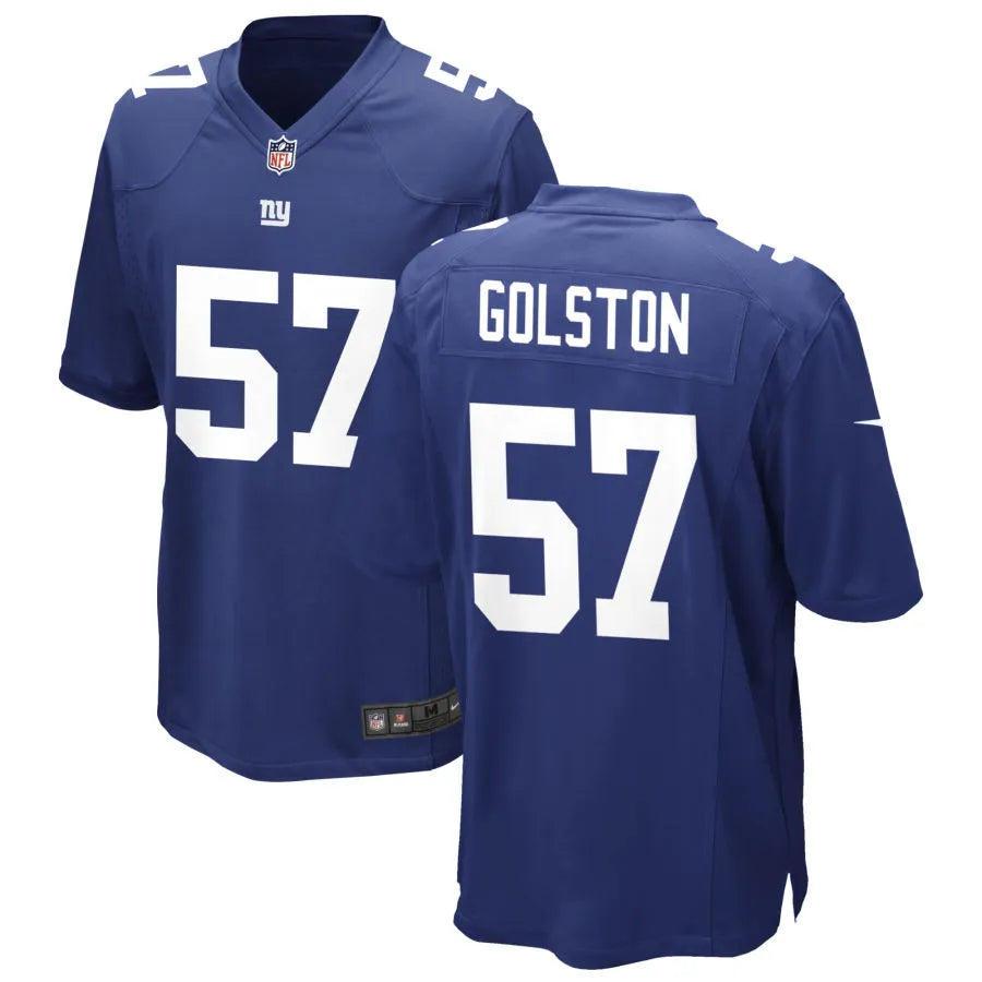Men’s New York Giants #57 Chauncey Golston Nike Royal Team Color Vapor F.U.S.E. Limited Jersey