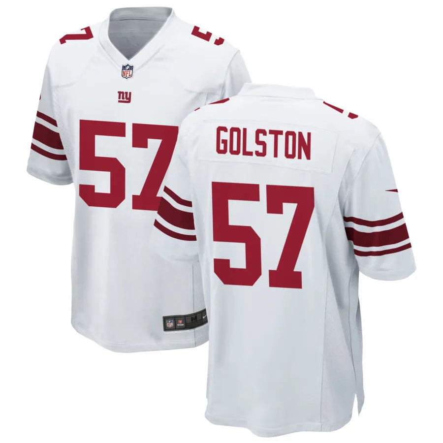 Men’s New York Giants #57 Chauncey Golston Nike White Vapor F.U.S.E. Limited Jersey