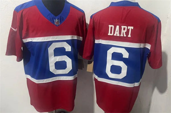 Men’s New York Giants #6 Jaxson Dart Nike Century Red Alternate Vapor F.U.S.E. Limited Jersey