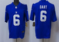 Men’s New York Giants #6 Jaxson Dart Nike Royal Team Color Vapor F.U.S.E. Limited Jersey