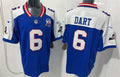 Men’s New York Giants #6 Jaxson Dart Royal White Gratitude Limited Jersey