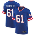 Men’s New York Giants #61 John Michael Schmitz Nike Royal Classic Limited Jersey
