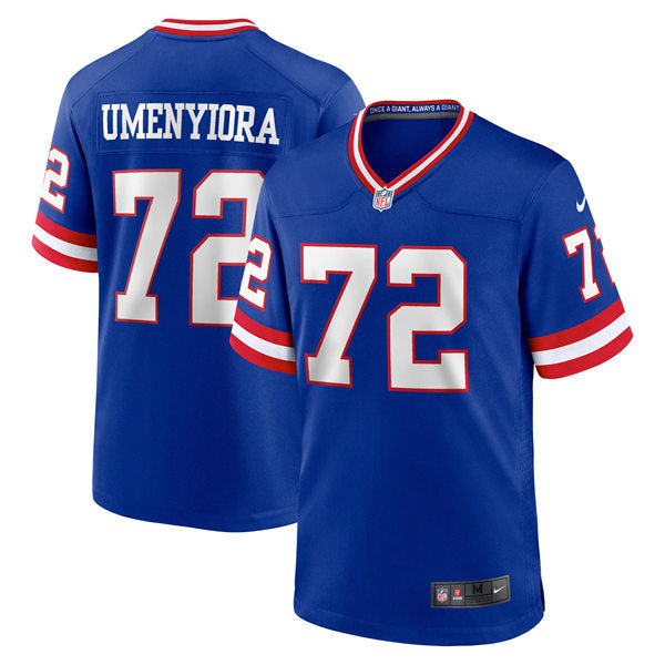 Men’s New York Giants #72 Osi Umenyiora Nike Classic Retired Player Game Jersey – Royal