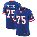 Men’s New York Giants #75 Joshua Ezeudu Nike Royal Classic Limited Jersey