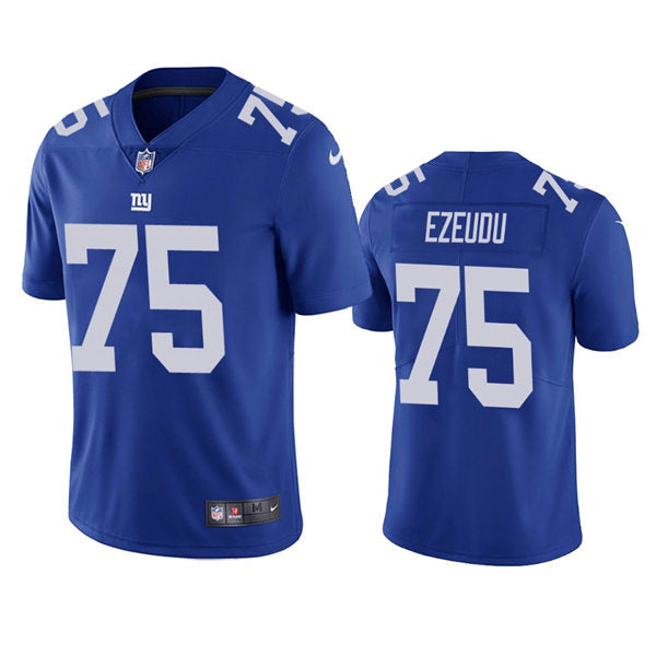 Men’s New York Giants #75 Joshua Ezeudu Nike Royal Team Color Vapor Untouchable Limited Jersey