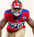 Mens New York Giants #78 Andrew Thomas Century Red 100TH Season Commemorative Jersey