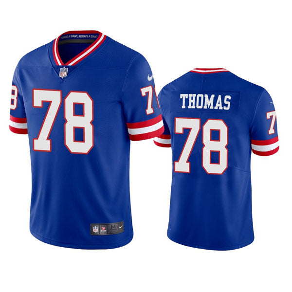 Men’s New York Giants #78 Andrew Thomas Royal Classic Vapor Limited Jersey
