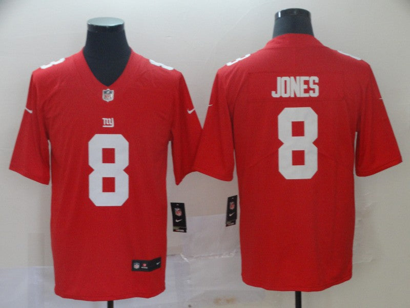 Men’s New York Giants #8 Daniel Jones Nike Red Vapor Untouchable Football Jersey