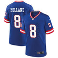 Men’s New York Giants #8 Jevon Holland Nike Royal Classic Limited Jersey