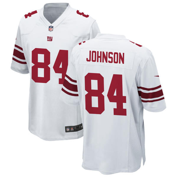 Men’s New York Giants #84 Theo Johnson Nike White Vapor Untouchable Limited Jersey