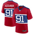 Men’s New York Giants #91 Darius Alexander Nike Century Red Alternate Vapor F.U.S.E. Limited Jersey