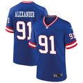 Men’s New York Giants #91 Darius Alexander Nike Royal Classic Limited Jersey