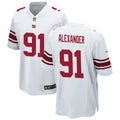 Men’s New York Giants #91 Darius Alexander Nike White Vapor F.U.S.E. Limited Jersey