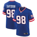 Men’s New York Giants #98 D.J. Davidson Nike Royal Classic Limited Jersey