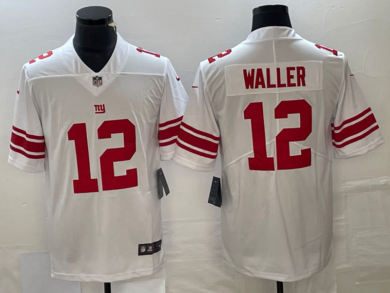 Men’s New York Giants Darren Waller #12 White Away Jersey