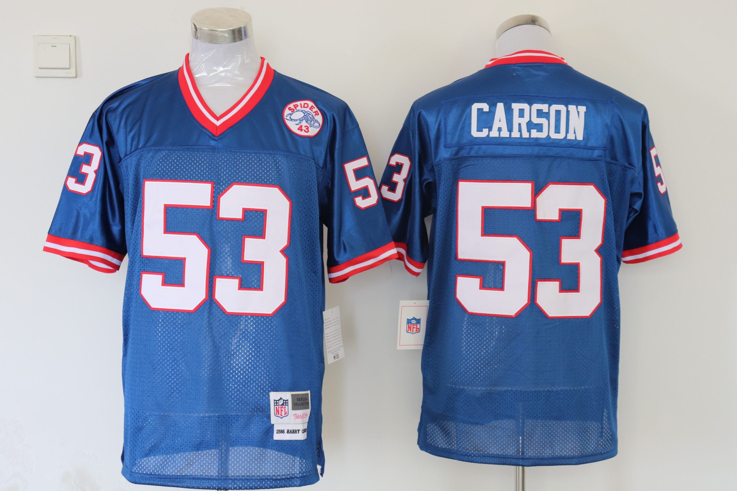 Men’s New York Giants Harry Carson Mitchell & Ness Royal Legacy Jersey