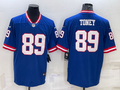 Men’s New York Giants Kadarius Toney #89 Royal Classic Retired Jersey