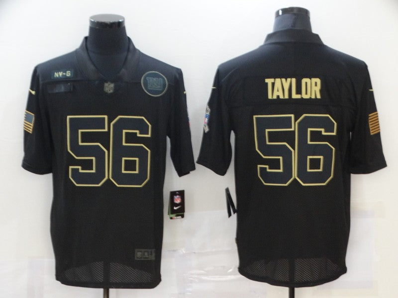 Men’s New York Giants Lawrence Taylor #56 Black Jersey