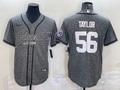 Men’s New York Giants Lawrence Taylor #56 Gray Jersey Joint Edition