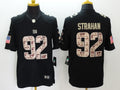 Men’s New York Giants Michael Strahan #92 Black Jersey