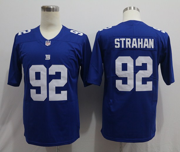 Men’s New York Giants Michael Strahan #92 Blue Retired Jersey