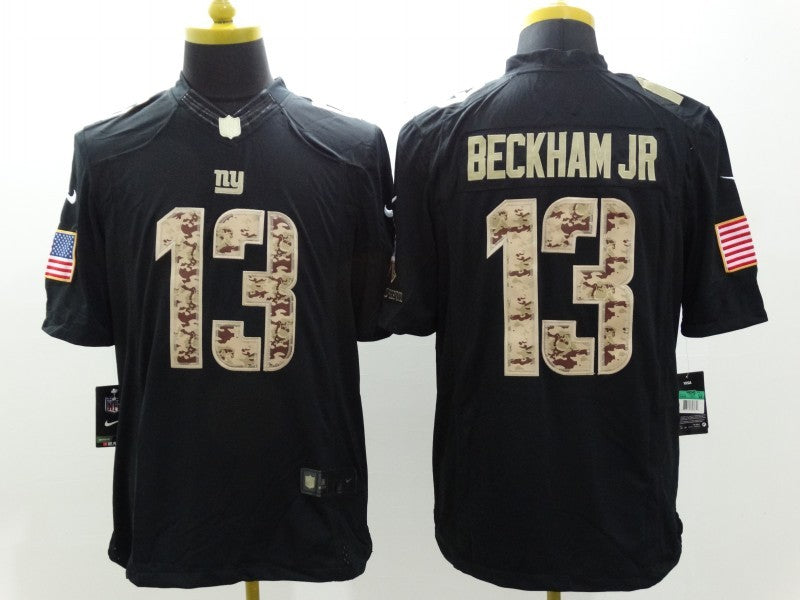 Men’s New York Giants Odell Beckham Jr. #13 Black Authentic Jersey