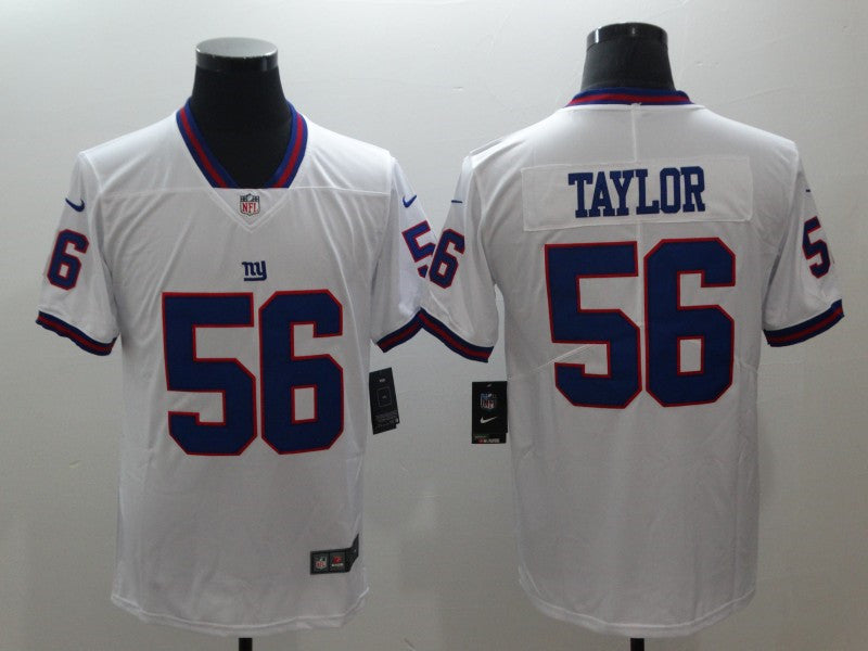 Men’s New York Giants Retired Player #56 Lawrence Taylor Nike White Vapor Untouchable Color Rush Limited Player Jersey