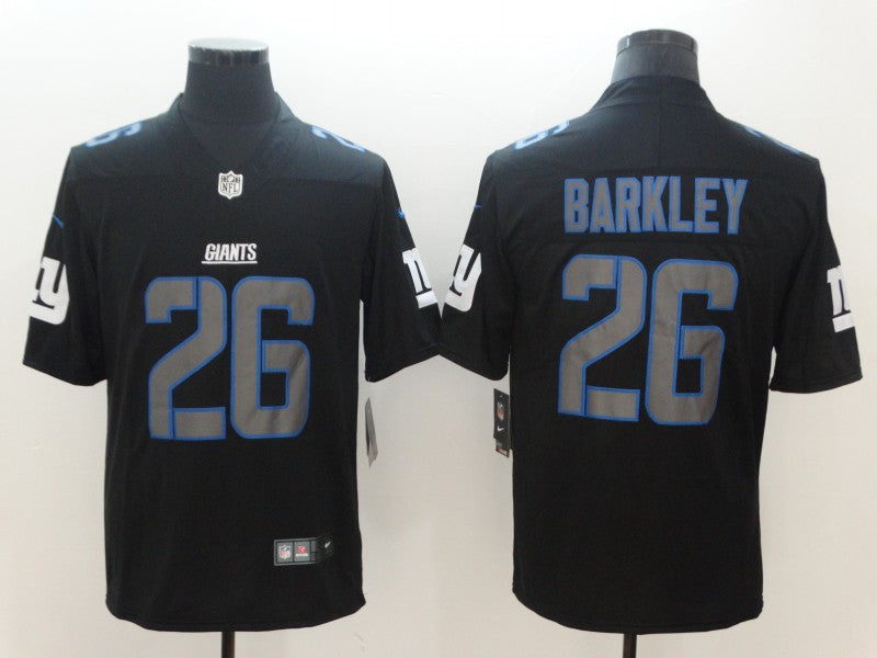 Men’s New York Giants Saquon Barkley #26 Black Authentic Jersey