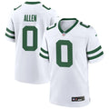 Men’s New York Jets #0 Braelon Allen Nike White Vapor Legacy F.U.S.E. Limited Jersey