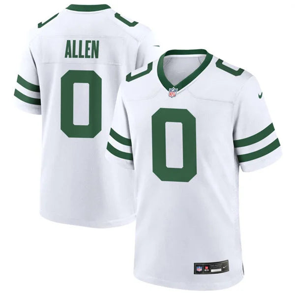 Men’s New York Jets #0 Braelon Allen Nike White Vapor Legacy F.U.S.E. Limited Jersey