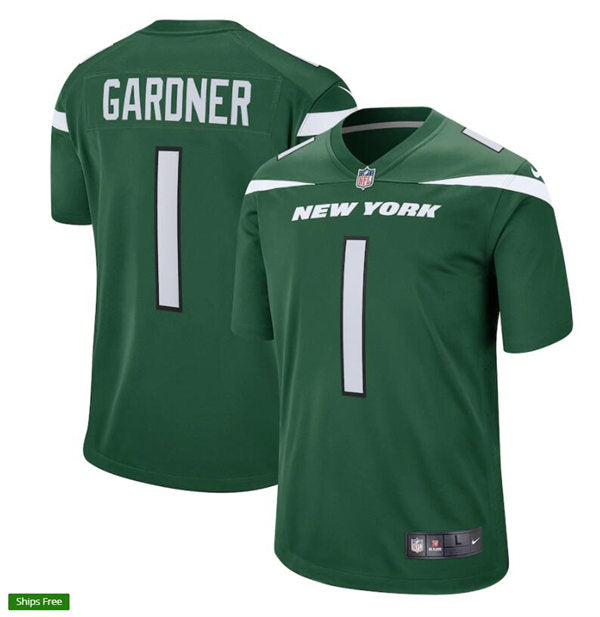 Men’s New York Jets #1 Ahmad Sauce Gardner Nike Gotham Green Vapor Limited Jersey
