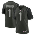 Men’s New York Jets #1 Sauce Gardner Gotham Green 2025 Rivalries Collection Limited Jersey
