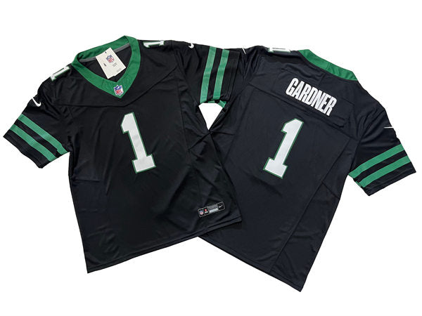 Men’s New York Jets #1 Sauce Gardner Nike Black Alternate Legacy Game Jersey