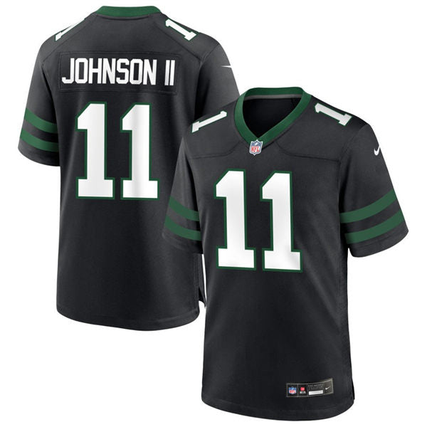 Men’s New York Jets #11 Jermaine Johnson II Nike Black Alternate Legacy Game Jersey