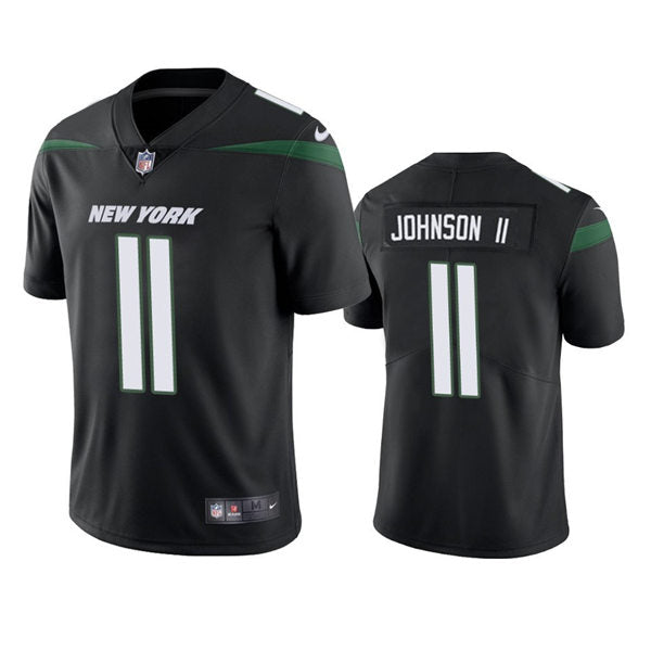 Men’s New York Jets #11 Jermaine Johnson II Nike Stealth Black Alternate Limited Jersey