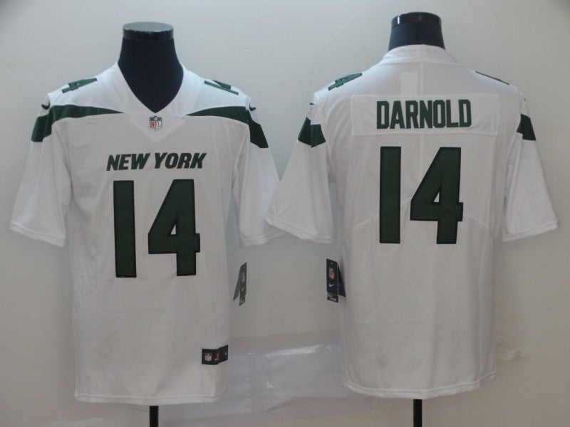 Men’s New York Jets #14 Sam Darnold Nike White NFL Vapor Limited Jersey