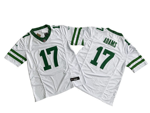 Men’s New York Jets 17# Davante Adams White Legacy Game Jersey