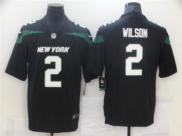 Men’s New York Jets #2 Zach Wilson Alternate Black Nike NFL Vapor Limited Jersey