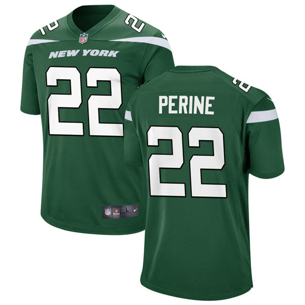 Men’s New York Jets #22 La’Mical Perine Nike Gotham Green Vapor Limited Jersey