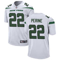 Men’s New York Jets #22 La’Mical Perine Nike White Vapor Limited Jersey
