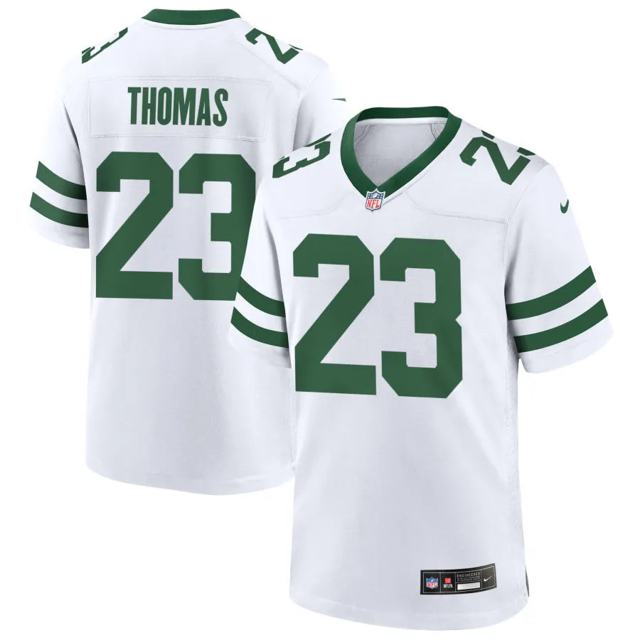 Men’s New York Jets #23 Azareye’h Thomas Nike White Vapor Legacy F.U.S.E. Limited Jersey