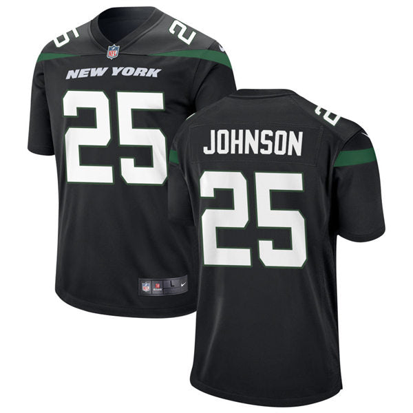 Men’s New York Jets #25 Ty Johnson Nike Stealth Black Alternate Limited Jersey