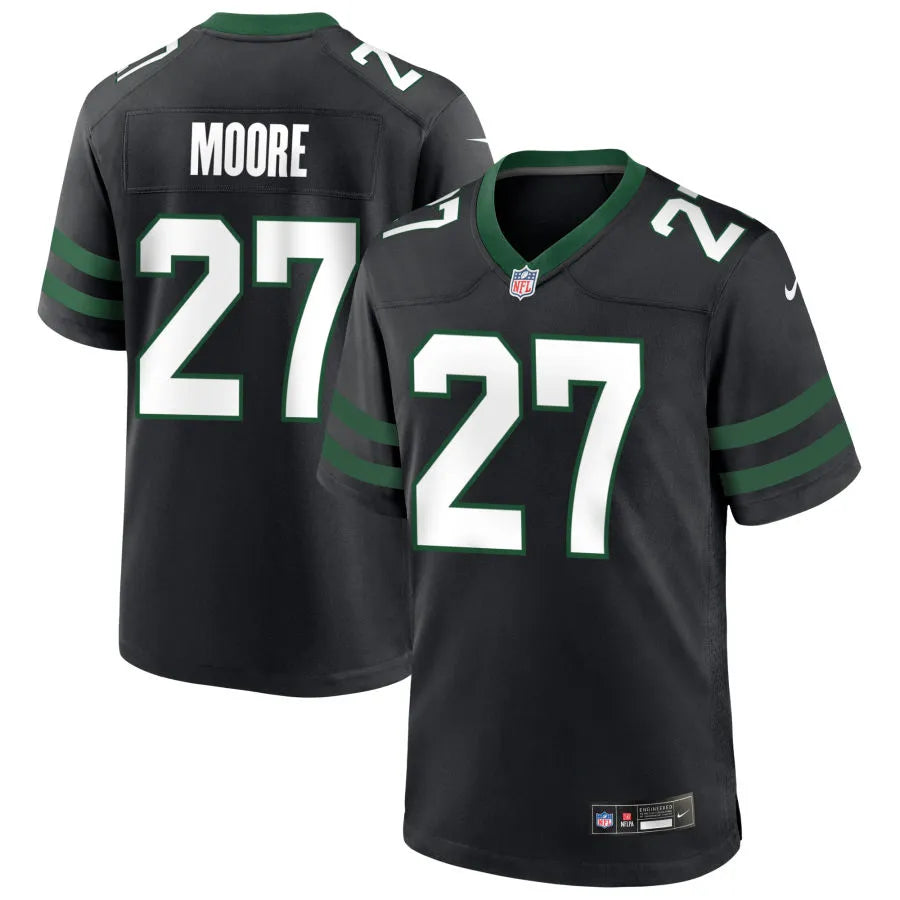 Men’s New York Jets #27 Malachi Moore Nike Black Alternate Legacy F.U.S.E. Limited Jersey