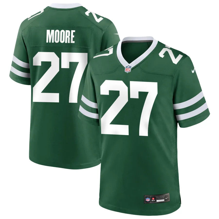 Men’s New York Jets #27 Malachi Moore Nike Green Vapor Legacy F.U.S.E. Limited Jersey