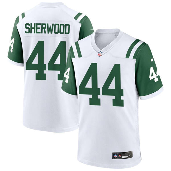 Men’s New York Jets #44 Jamien Sherwood White Alternate Classic Jersey