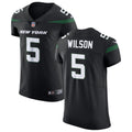 Men’s New York Jets #5 Garrett Wilson Nike Stealth Black Alternate Limited Jersey